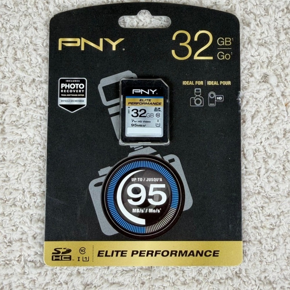 PNY 32GB Elite Performance SDHC Flash Memory Card 95MB/s Class 10 UHS-I
